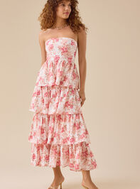 Rose Floral Tired Maxi Dress - TULLABEE
