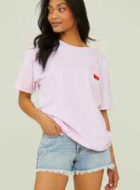 Cherry Bow Graphic Tee Detail 3 - TULLABEE