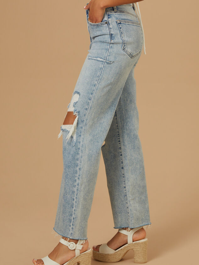 Kiara Straight Leg Jeans Detail 7 - TULLABEE