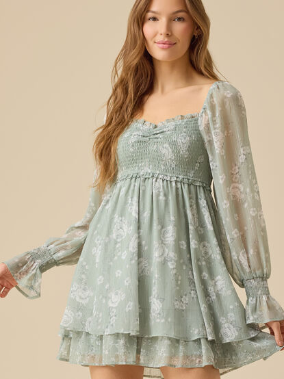 Kamina Floral Mini Dress - TULLABEE