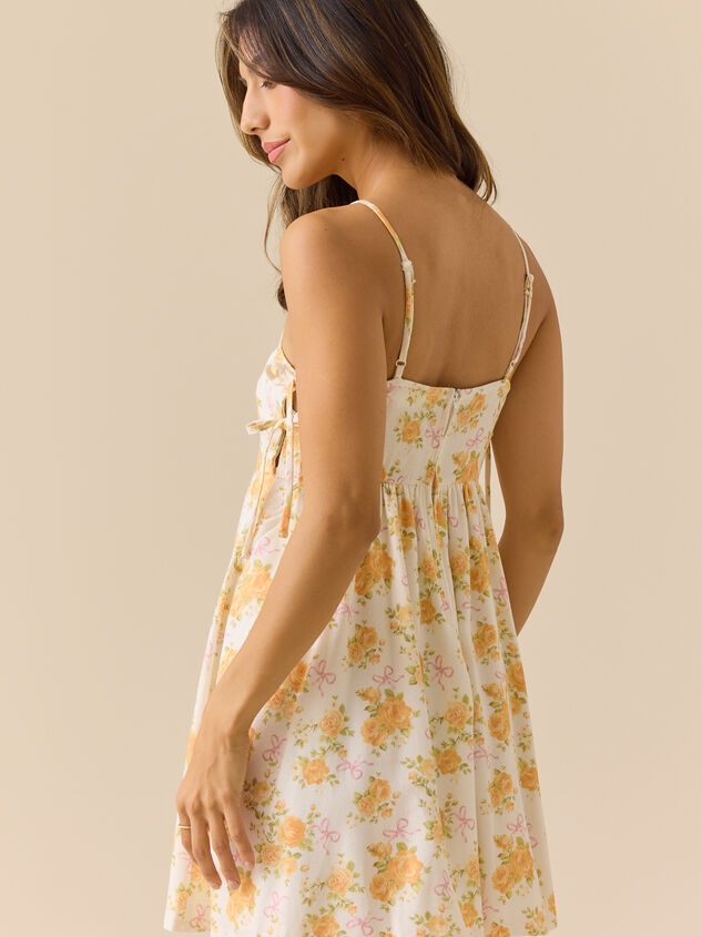 Reina Floral Mini Dress Detail 4 - TULLABEE