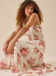Aspen Floral Maxi Dress Detail 2 - TULLABEE