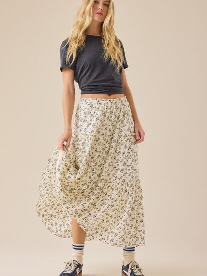 Catelyn Floral Midi Skirt - TULLABEE
