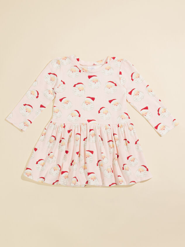 Jolly Santa Ribbed Dress by MudPie Detail 2 - TULLABEE