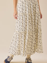 Catelyn Floral Midi Skirt Detail 3 - TULLABEE