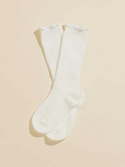 Anna Ribbed Crew Socks - TULLABEE