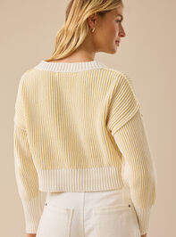 Ophelia Cropped Knit Sweater Detail 4 - TULLABEE