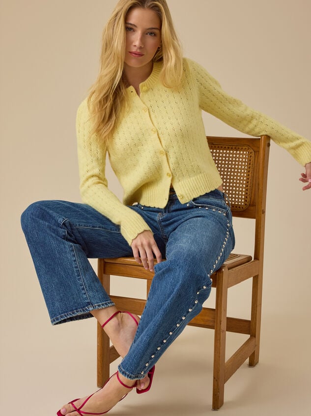 Olivia Pointelle Cardigan - TULLABEE