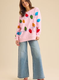 Christmas Lights Crew Neck Detail 3 - TULLABEE