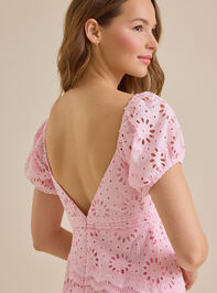 Jordyn Eyelet Mini Dress Detail 5 - TULLABEE
