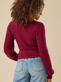 Addie Scalloped Hem Sweater Detail 4 - TULLABEE