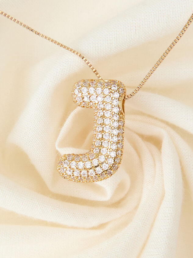 18K Gold Monogram Charm Necklace - J - TULLABEE