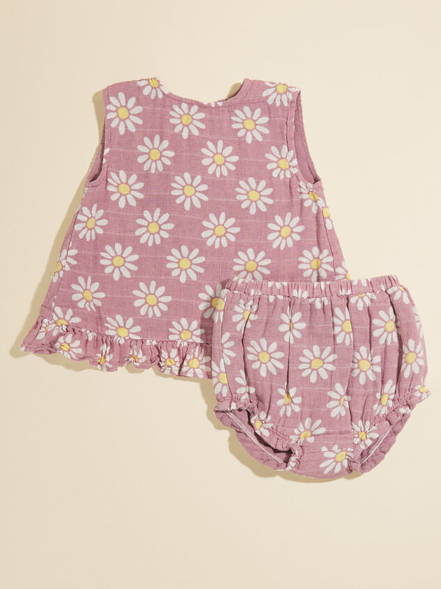 Adalee Daisy Ruffle Tank and Bloomer Set Detail 2 - TULLABEE