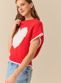 Livie Heart Icon Sweater Vest Detail 3 - TULLABEE