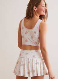 Tiebreak Floral Bow Cropped Tank Detail 6 - TULLABEE