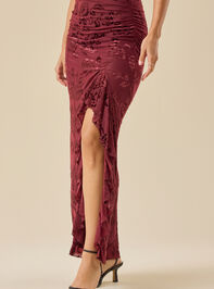 Perrin Velvet Midi Skirt Detail 2 - TULLABEE