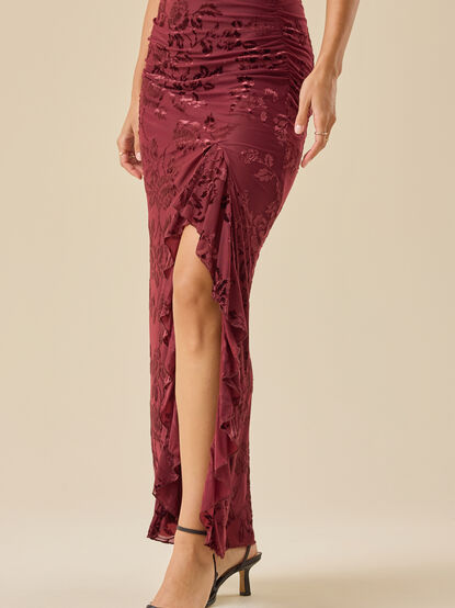 Perrin Velvet Midi Skirt - TULLABEE