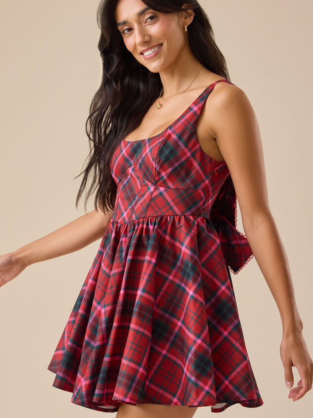 Noelle Bow Mini Dress Detail 6 - TULLABEE