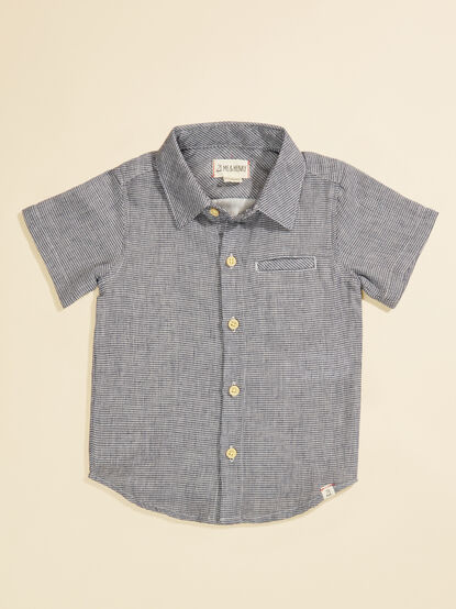 Landon Toddler Button-Down Shirt by Me + Henry - TULLABEE
