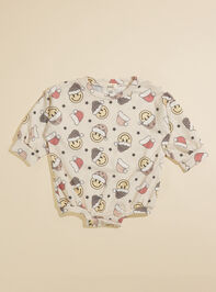 Smiley Santa Hat Romper Detail 2 - TULLABEE