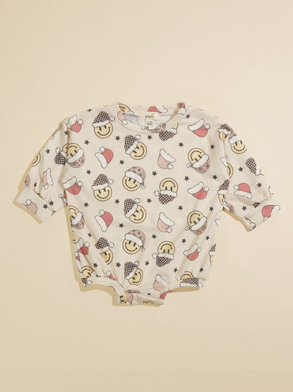 Smiley Santa Hat Romper - TULLABEE