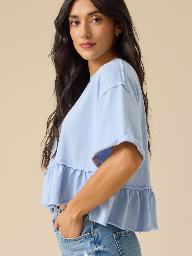 Sabrina Ruffle Babydoll Top Detail 3 - TULLABEE