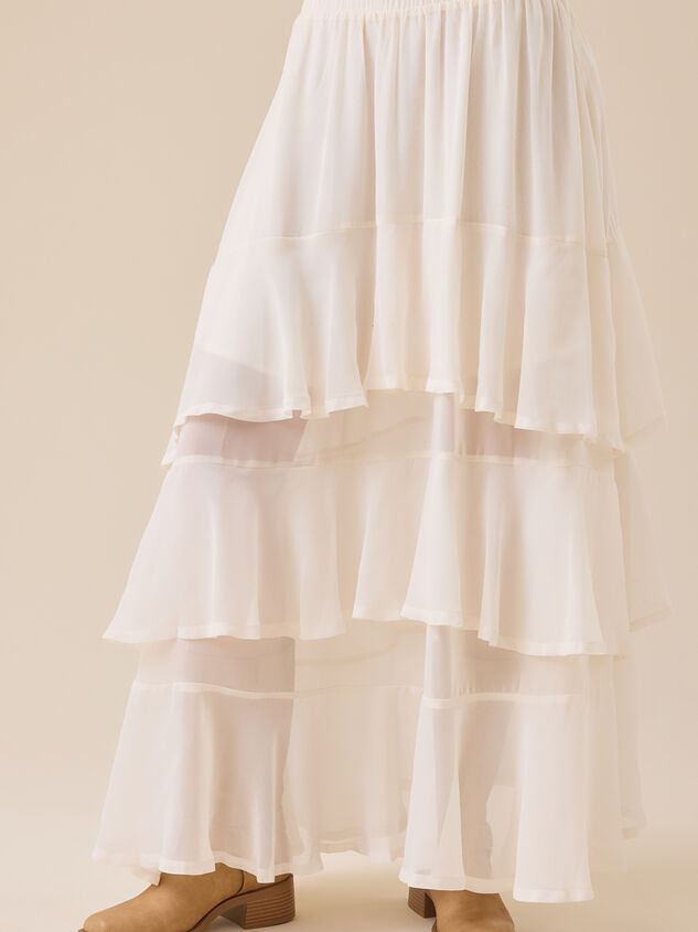Kirsten Tiered Midi Skirt Detail 3 - TULLABEE