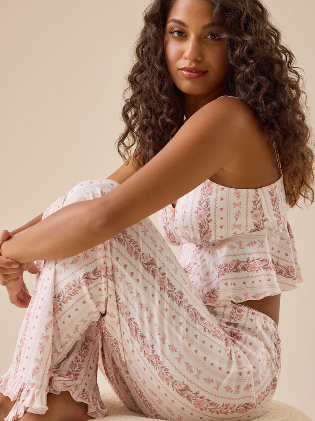 Marli Floral Lounge Tank Detail 6 - TULLABEE