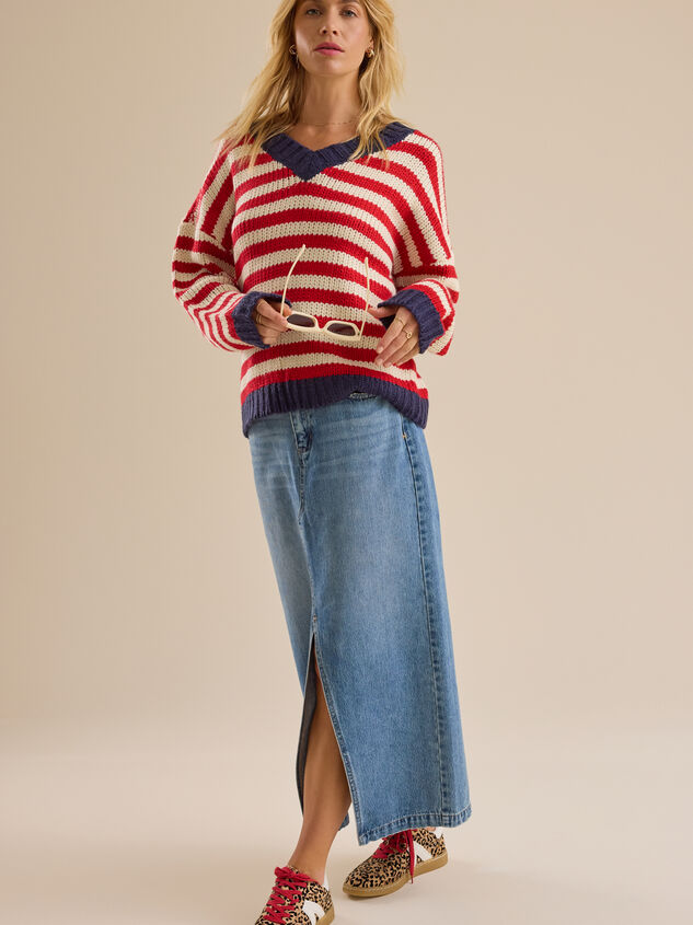 Katherine Striped Sweater Detail 3 - TULLABEE
