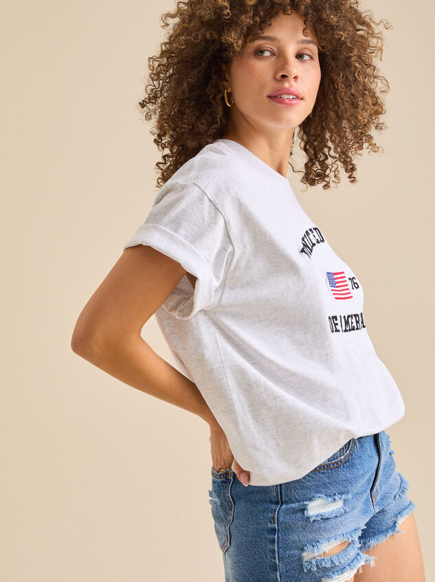 Americana Oversize Tee Detail 3 - TULLABEE