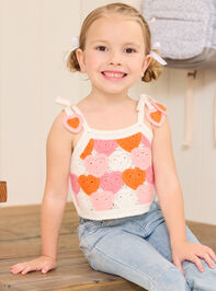 Arabella Toddler Heart Crochet Tank - TULLABEE