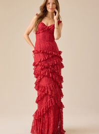 Eliana Lace Maxi Dress Detail 2 - TULLABEE