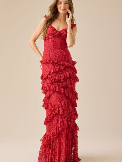 Eliana Lace Maxi Dress - TULLABEE