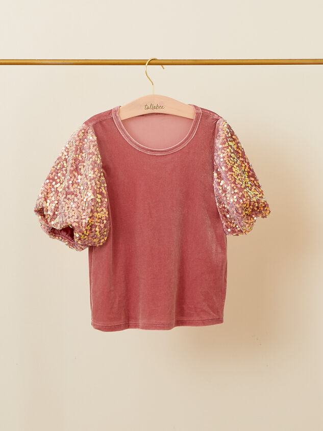 Kyra Youth Sequin Top and Pleated Skirt Detail 3 - TULLABEE