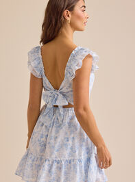 Lila Floral Mini Dress Detail 2 - TULLABEE