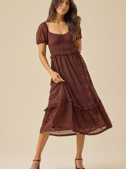 Lottie Textured Maxi Dress - TULLABEE