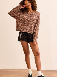 Urban Unwind Cheetah Open Back Long Sleeve Detail 3 - TULLABEE