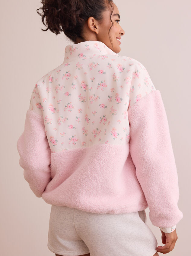 Wildflower Sherpa Zip Up Detail 5 - TULLABEE