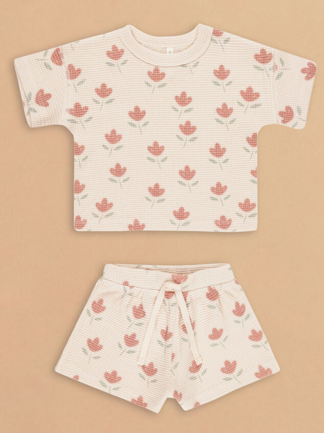 Lila Tulips Top and Shorts Set by Quincy Mae - TULLABEE