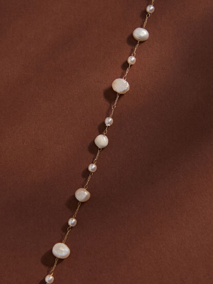 Dainty Pearl Stone Choker Necklace - TULLABEE