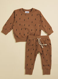 Lightening Bolt Sweatshirt Detail 3 - TULLABEE
