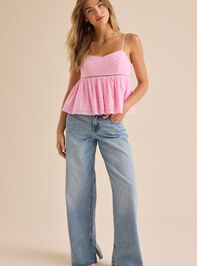 Sunday Eyelet Babydoll Top Detail 3 - TULLABEE