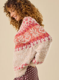 Holly Fuzzy Fair Isle Sweater Detail 5 - TULLABEE