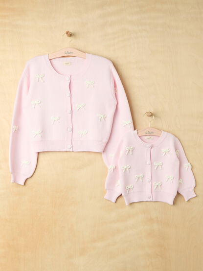 Georgie Bow Baby Cardigan - TULLABEE