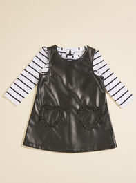 Layla Striped Top and Heart Pocket Dress Detail 2 - TULLABEE