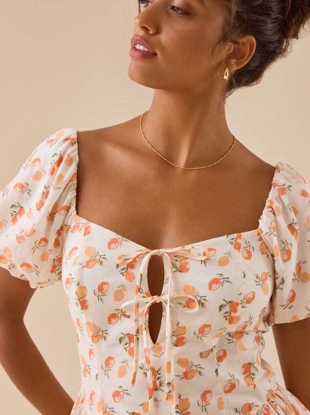 Zoie Puff Sleeve Mini Dress Detail 4 - TULLABEE
