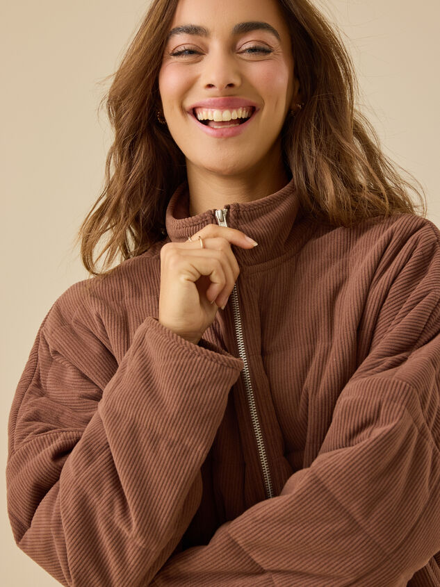 Emery Corduroy Quilted Jacket Detail 3 - TULLABEE