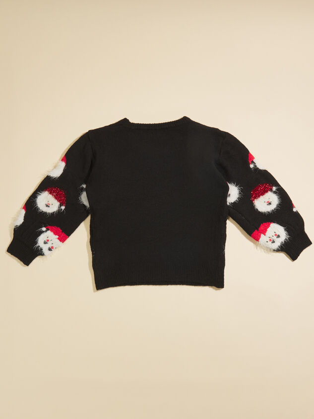 Santa Face Youth Sweater Detail 3 - TULLABEE