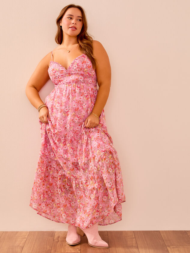 Kezia Floral Maxi Dress Detail 3 - TULLABEE