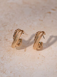 Twisted Double Layer Mini Hoops - TULLABEE